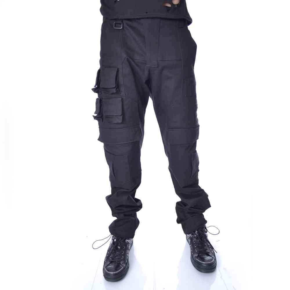 mens black military cargo pants