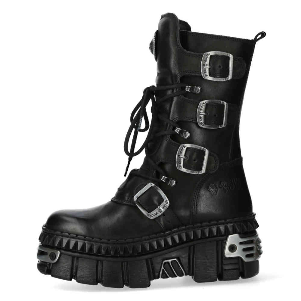 New Rock New Rock - M-WALL1473-S9 Platform Boots - Black | Attitude Eur