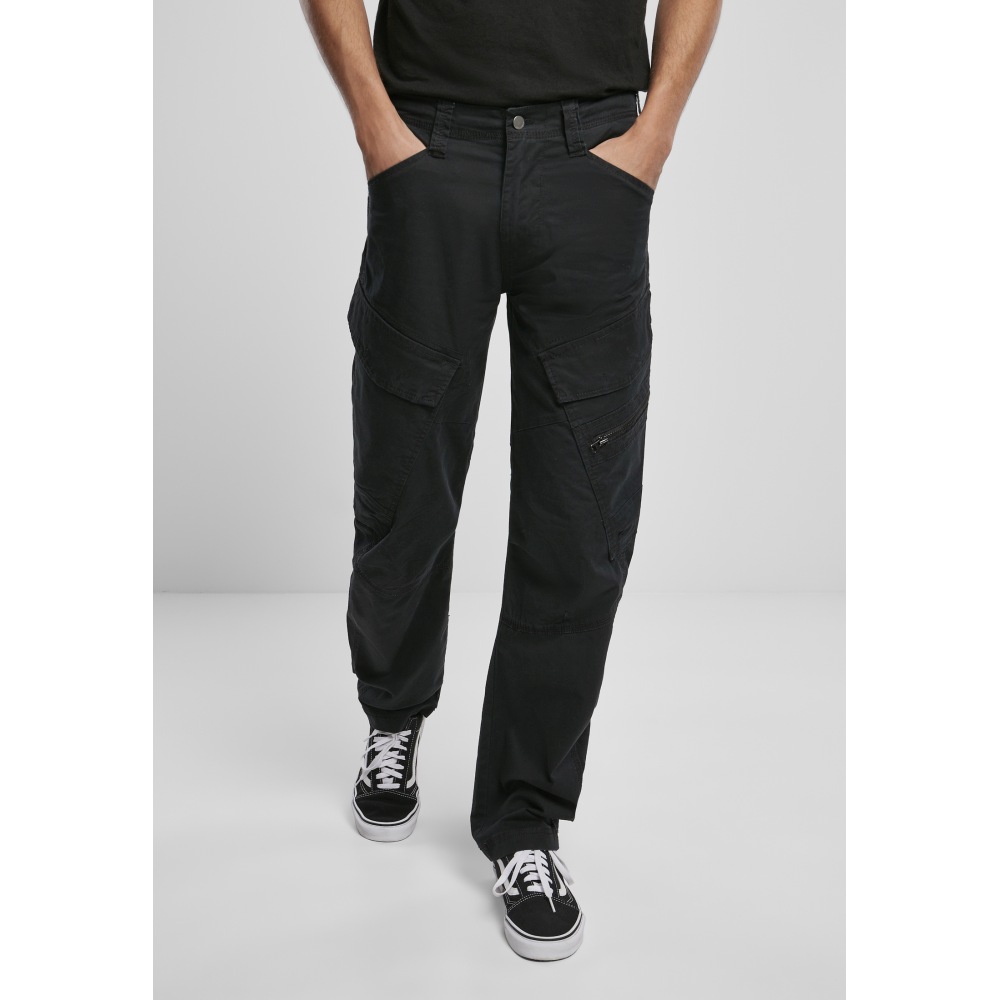 mens black cargo trousers slim fit