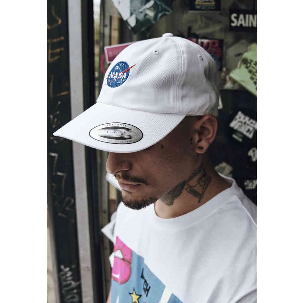 white nasa cap