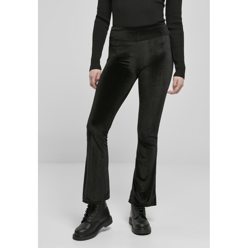 Urban Classics Urban Classics - High Waist Velvet Boot Cut Leggings