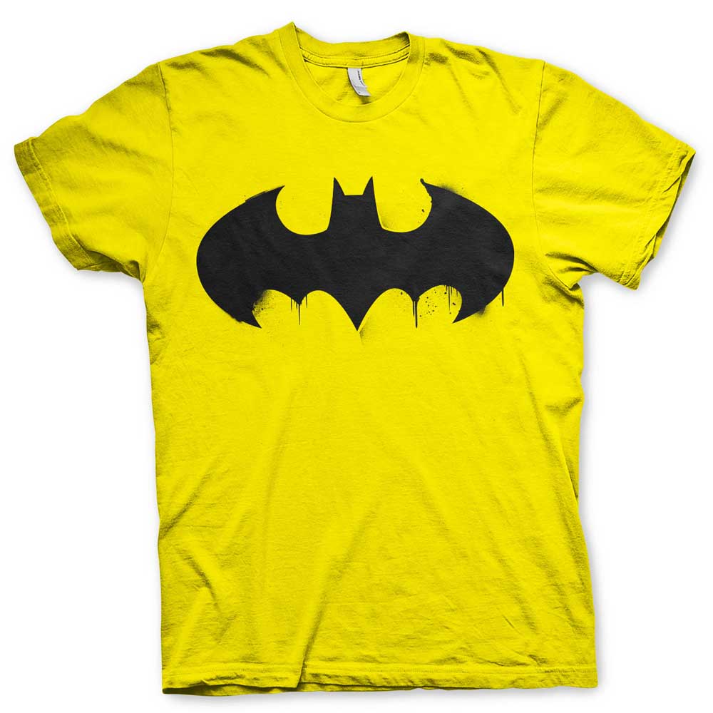 DC Comics DC Comics Batman Mens Tshirt Inked Logo Yellow | Attitude Eur