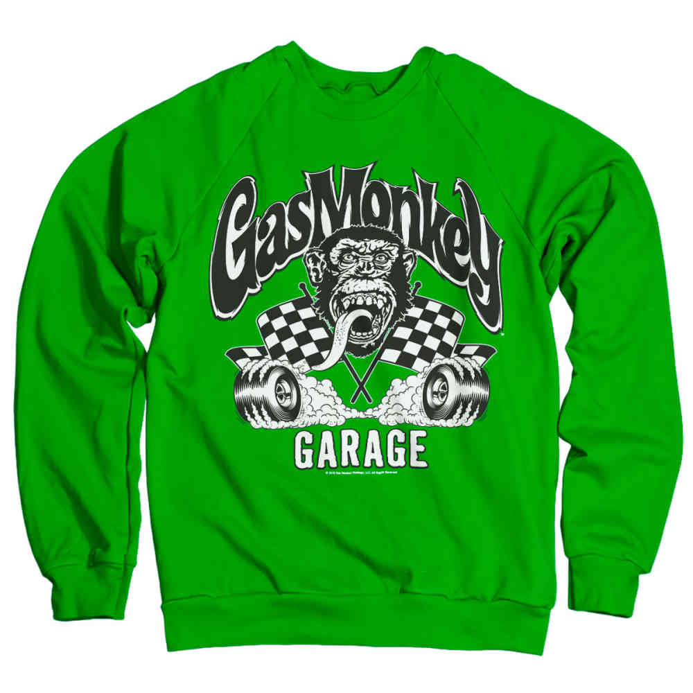 Gas Monkey Garage Sweater Burning Wheels Green Attitude Europe