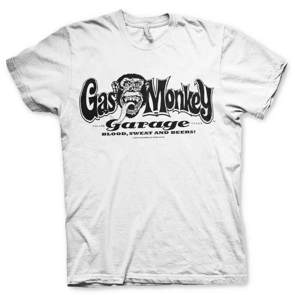 Gas Monkey Garage Unisex Tshirt Logo White Attitude Europe