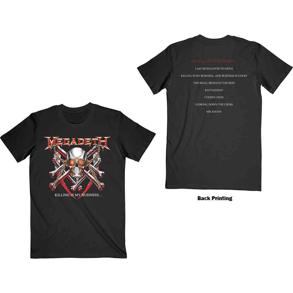 Megadeth Mens Tshirt Killing Is My Business Black Attitude Europe