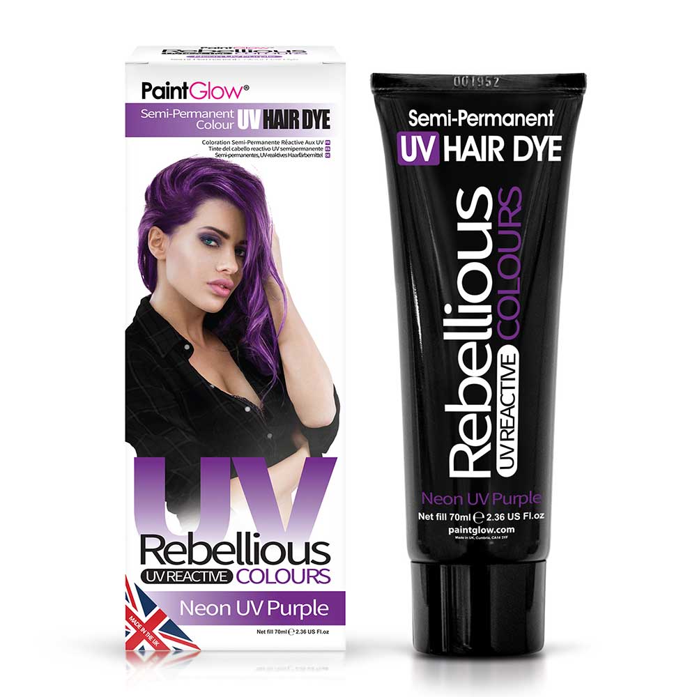 Paintglow Neon Uv Purple Semi Permanent Haircolour Rebellious