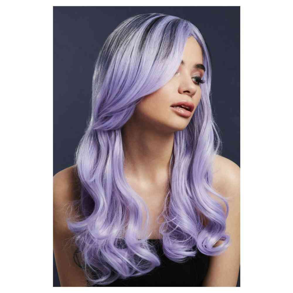 lilac long wig